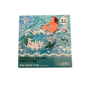 Bestway H2O Swim Tube NEW Tropical Palms Plastic Inflatable Blue Green